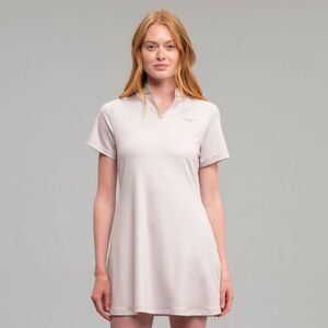 Richer Poorer Women's Short Sleeve Polo Swing Dress - Tan Striped XL